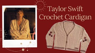 Crochet Taylor Swifts Cardigan RED  FOLKLORE Step By Step Tutorial [upl. by Josepha]