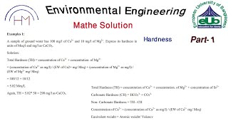 calculation Water Hardness in units of Meql and mgl as CaCO3 [upl. by Nyletak]