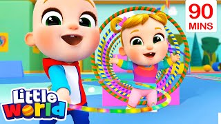 Hula Hoop Fun  Kids Songs amp Nursery Rhymes by Little World [upl. by Ardnak]