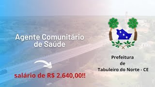 Prefeitura de Tabuleiro do Norte  Ceará  Agente Comunitário de Saúde  Banca CONSULPAM [upl. by Tigges]