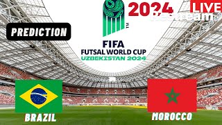 Brazil vs Morocco Live Stream FIFA FUTSAL World Cup 2024 Quarter Final Match Commentary Score [upl. by Lucas348]