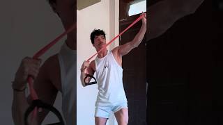 💪STRONGER Shoulders with RESISTANCE BAND 🔥 gym fitness resistance [upl. by Gardiner]