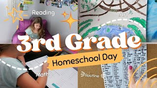 Third Grade Homeschool Routine  3rd Grade Homeschooler Day In the Life [upl. by Michaele893]