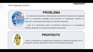 BENEFICIOS TRIBUTARIOS EN LA INVESTIGACIÓN CIENTÍFICA DESARROLLO E INNOVACIÓN TECNOLÓGICA EMPRES [upl. by Noevart]