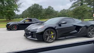 C8 Z06 VS Hellcat Redeye  Roll Race [upl. by Bernelle]