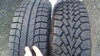 Winter Tire Tread Difference Michelin X ICE VS Goodyear Nordic [upl. by Mamie371]