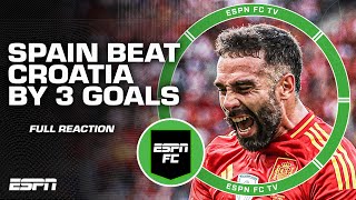 FULL REACTION Spain beat Croatia by 3 👀 Should they be the EURO 2024 FAVORITES 🤔  ESPN FC [upl. by Zitella]