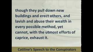 Catiline’s Speech to the Conspirators  63 BC Hear and Read his Plan to Overthrow Cicero and Rome [upl. by Ahsinik409]