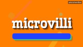 MICROVILLI  HOW TO PRONOUNCE IT [upl. by Philippine]