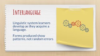 Unpacking terms Interlanguage [upl. by Aggappe400]