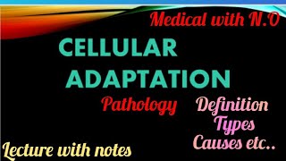 cellular adaptation in hindi causes types hyperplasia  metaplasia atrophy hypertrophy [upl. by Paucker292]