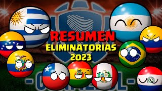 RESUMEN Eliminatorias CONMEBOL 2023 countryballs [upl. by Aicemed]