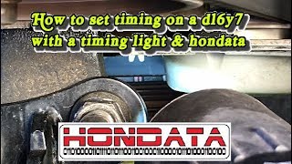 How to set timing on a civic with a timing light and hondata [upl. by Ikram]