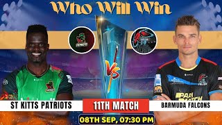 St Kitts Patriot vs Antigua Falcons  CPL 2024 Match 11 Prediction  caribbeanpremierleague [upl. by Oneladgam481]