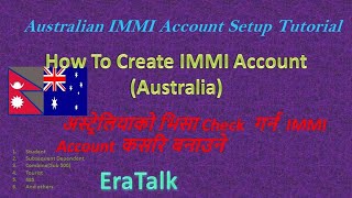 How To Create IMMI Account From NepalHow To Check Australian visa Status immi Setup Tutorial [upl. by Kinnon]