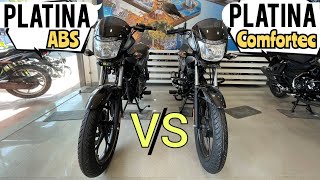 Platina 110 ABS vs 110 Comfortec ⚡ Bajaj Platina 110 Detailed Comparison  Harsh [upl. by Hadley]