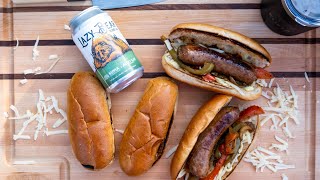 CAMPING BEER BRAISED BRATS amp PEPPERS [upl. by Timon]