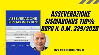 Asseverazione Sismabonus 110 e DM 3292020 [upl. by Sugden]