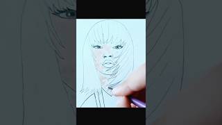 Lisa real makeup drawing😍art shorts ytshorts blackpink youtubeshorts trendingshorts [upl. by Aropizt]