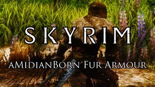 Skyrim Mod aMidianBorn Fur Armour [upl. by Nonnarb]