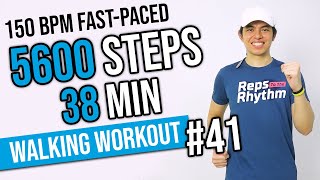 150 BPM FastPaced Workout • 5000 Steps in 38 Min • Walking Workout 41 • Keoni Tamayo [upl. by Doti]