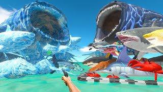 FPS Avatar Rescues Sea Monsters and Fights Ice Itself  Animal Revolt Battle Simulator [upl. by Yanrahc]