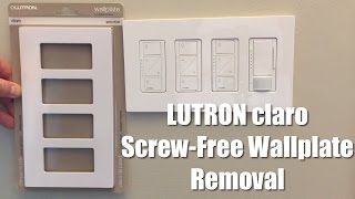 How to Remove a LUTRON claro ScrewFree Wallplate [upl. by Notseh457]