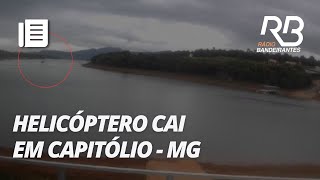 Helicóptero cai na região de Escarpas do Lago em Capitólio [upl. by Yenial337]