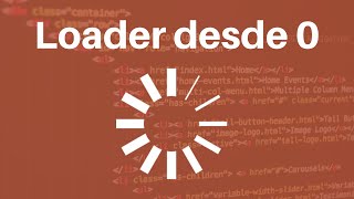 ⌚️ Como crear un LOADER con HTML CSS y Javascript [upl. by Nerot603]