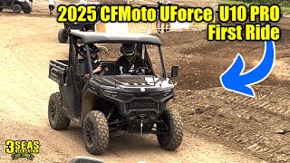 First Drive in the ALL NEW 2025 CFMoto U10 PRO Utility UTV from the Dealer Meeting [upl. by Kiryt102]