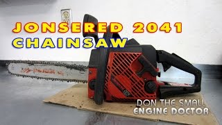 Jonsered 2041 Chainsaw Quick Overview amp Test Cut [upl. by Ivana]