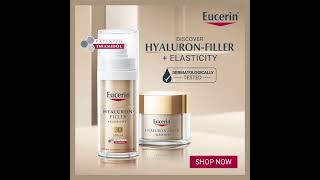 Eucerin HyaluronFiller  Elasticity Routine l 3D Serum and Night Moisturiser For All [upl. by Rorie]