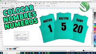 ✅✅ COMO COLOCAR NOMBRES Y NÚMEROS EN CAMISETAS DEPORTIVAS EN CORELDRAW 💥💥 MACRO PARA SUBLIMACIÓN [upl. by Arahsak]