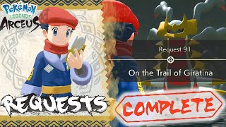 Pokemon Legends Arceus Request 91 Walkthrough quotOn the Trail of Giratinaquot How To Unlock amp Guide [upl. by Benedikta601]