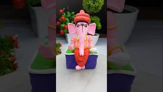 Ganapati bappa morya ki art by Onka  clay art  shorts  youtubeshort  ytshort  viral video [upl. by Etac212]