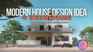 2 Story Modern House Design Idea with 4 Bedrooms [upl. by Zacek]