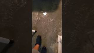 Flood Water Pours into home and how the kids react flooding shortsyoutube [upl. by Hsatan762]