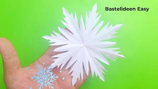 Basteln Mit Papier  Schneeflocken Basteln  Bastelideen Easy [upl. by Colfin]