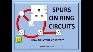 SPUR ON RING CIRCUIT Learn about connecting spurs to an electrical socket ring circuit [upl. by Augusto]