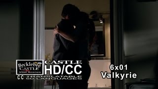 Castle 6x01 quotValkyriequot Sexy Bathroom Scene Castle amp Beckett Make Out  Engagement Ring HDCC [upl. by Noicnecsa]