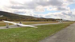 PZL Bielsko SZD55 Aerotow at the Wurtsboro Airport [upl. by Thayer]