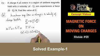 Class 12 Physics  Electromagnetic Force  9 Solved Example1 on Electromagnetic Force  JEE amp NEET [upl. by Saltsman]