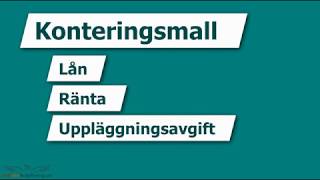 Bokföring av lån amortering uppläggningsavgift ränta [upl. by Coit116]