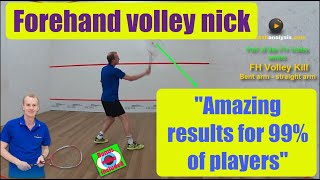 Squash analysis  Forehand Volley drop with training [upl. by Nyltyak]