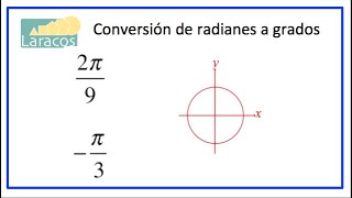 Conversión de Radianes a Grados ejemplo 3 [upl. by Cynthla]