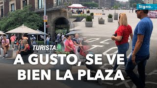 Así se ve el Zócalo de la CDMX peatonal Primeras impresiones [upl. by Eelram435]