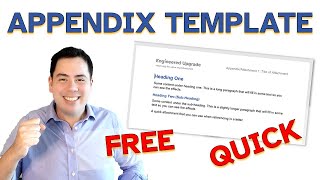 Appendix Template in Word A Quick Guide for Professionals [upl. by Sadye]