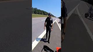 Biker accidentally interrupts a motorcycle procession 😬 kenny1020304050yt [upl. by Airt713]