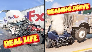 Accidents Based on Real Events on BeamNGDrive 1  Real Life  Flashbacks [upl. by Akyssej198]