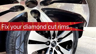 DIY refurb on a diamond cut alloy wheel [upl. by Yenatirb238]